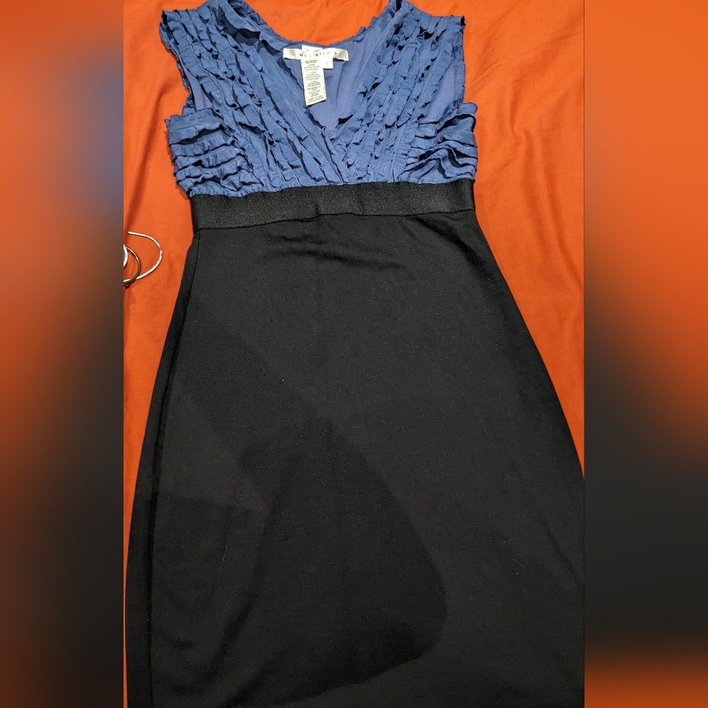 Blue and Black Cocktail Dress